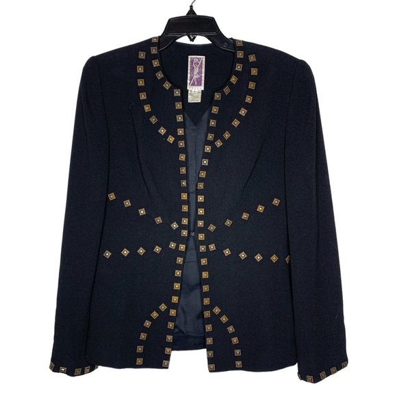 Zelda Vintage 90’s bronze studded Blazer - Picture 1 of 8